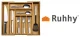 Ruhhy Wooden Cutlery Storage Tray for Drawers, Bamboo Cutlery Organizer with 6 to 8 Compartments