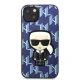 Karl Lagerfeld Monogram Ikonik Patch Case for iPhone 13 6.1\", Blue
