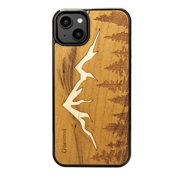 Apple iPhone 15 Plus 6.7'' Bewood Mountains Imbuia Wood and Resin Case Cover