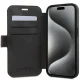 Apple iPhone 15 6.1\" Guess 4G Metal Logo Book Case Cover, Brown