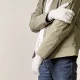 Braided Touchscreen Phone Gloves with Finger Cutouts, Beige