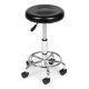 ModernHome Adjustable Swivel Salon Stool with Wheels, Black
