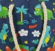 Blue Cotton Canvas Toy Storage Basket (45x34 cm)