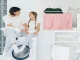 Ceiling clothes dryer with 5 rods 180 cm for bathroom or balcony white