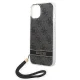 Guess 4G Print Strap Case for iPhone 14 Plus, Black