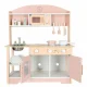 Kids Wooden Play Kitchen MDF MODERN CLASSIC with Accessories 81 cm, Pink
