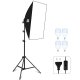 Puluz PU5071EU Studio Set with 50x70cm Softbox, Tripod & 4 LED Bulbs