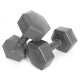 Hex Dumbbell Set 2×5 kg ModernHome, grey