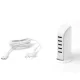 5-Port USB Charger Hub Dudao A5EU with EU Power Cable White