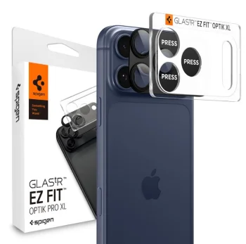 Spigen Optik Pro XL Camera Lens Tempered Glass for iPhone 17 Pro - Black