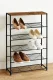 Metal Shoe Rack 5 Tiers 63x30x83 cm Dark Antique Oak