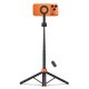 Tech-Protect L10S Bluetooth Selfie Stick Tripod - Black and Orange