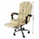 Ergonomisks biroja krēsls ar kāju balstu Malatec 23287, bēšs