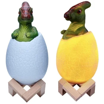 Dinosaur Egg RGB LED Night Light for Kids