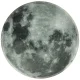 Moon Wall Clock with LED Display 32 cm, Grey