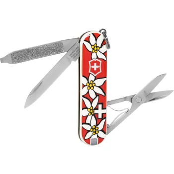 Victorinox Classic SD Edelweiß Pocket Knife, Red