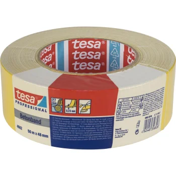 Tesa 04662 Fabric Adhesive Tape, 50 m x 18 mm, Yellow