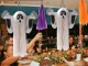 3D Foldable Paper Ghost Halloween Decoration, White