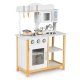 Ecotoys TK040A-WHITE Wooden Kids Kitchen with Accessories, White