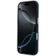 Mercedes Leather Semi Wrap Iconic Line MagSafe Case for iPhone 17 Pro, Navy Blue
