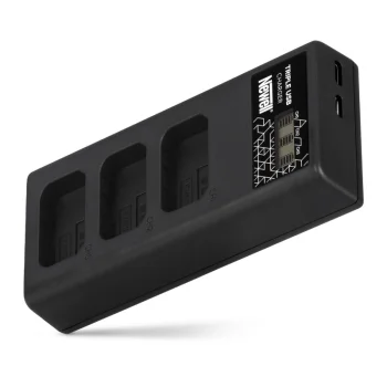 Newell CD-USB-C trijų kanalų įkroviklis Sony NP-FW50 akumuliatoriams