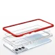 Case for Samsung Galaxy S23+ Clear 3in1, Transparent with Red Frame