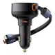 Baseus Enjoyment Pro 60W Car Charger with Retractable USB-C/Lightning Cable Black