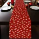Christmas Table Runner with Snowflake Motif 33x275 cm, Red/White