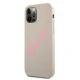 Guess iPhone 12 / 12 Pro Case Silicone Vintage Script, Gray Pink