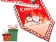 Christmas Table Runner with Snowman, 205x35 cm, Red