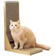 Corner Cat Scratcher with Toy, Beige