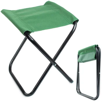 Folding Camping & Fishing Stool, Green