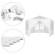 MultiGarden Garden Gazebo Pavilion 2x2 m with 6 Walls and Windows, White