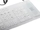 White silicone rubber keyboard with USB and numeric keypad