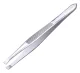 Precision Slanted Eyebrow Tweezers for Facial Hair Removal, Silver