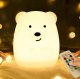 Kid\'s Silicone LED RGB Light Night Lamp, Bear
