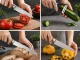 Kitchen Knife Set with Peeler, 6 Pieces, Stainless Steel, Silver
