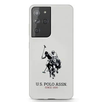 Samsung Galaxy S21 Ultra (SM-G998B) US Polo Silicone Logo Case Cover (USHCS21LSLHRWH), White