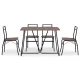 Dining Table Set for 4 ModernHome PARIS 5 Piece Kitchen Table and Chairs
