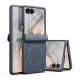 Tech-Protect Kevlar Aura MagSafe Case for Samsung Galaxy Z Flip 8, Navy Blue