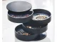 Round Jewellery Organiser Box with 4 Rotating Compartments, Black