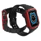 Protect Strap Band with Case for Apple Watch 38/40/41mm - Black/Red