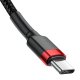 Baseus Cafule Cable USB Type C to USB Type C (PD-2.0 QC-3.0) 60W 2m, Black / Red