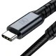 3mk Hyper Cable N-SERIES Thunderbolt 4 USB-C to USB-C Cable 1m 240W 40Gb/s - Black