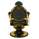 Gabbiano Giulio Barber Chair Black with Gold Base