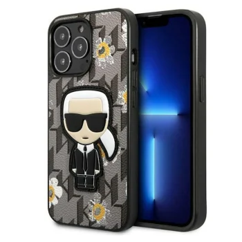 Karl Lagerfeld Flower Ikonik Karl Case for iPhone 13 / 13 Pro - Gray