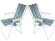Striped Folding Camping Chair for Beach and Outdoor