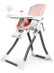 ECOTOYS Foldable Baby High Chair with Adjustable Tray and Footrest, Pink