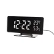 GreenBlue GB395 Alarm Clock with Thermometer and Hygrometer, Black