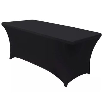 GreenBlue GB372 Elastic Catering Table Cover, Spandex, 180x75x74cm, Black